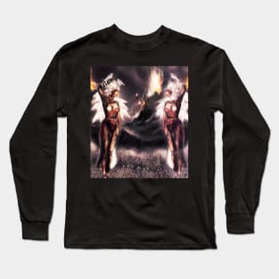 Ambient Electra [Digital Figure Drawing...Mirrored version] Long Sleeve T-Shirt